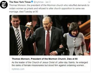 New York Times Disrespect Thomas S. Monson