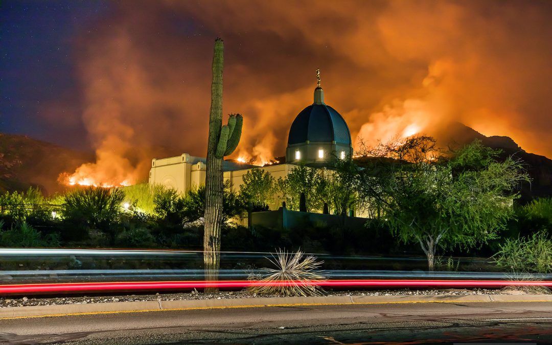Tucson Arizona Temple Under Evacuation Order due to the Bighorn Fire