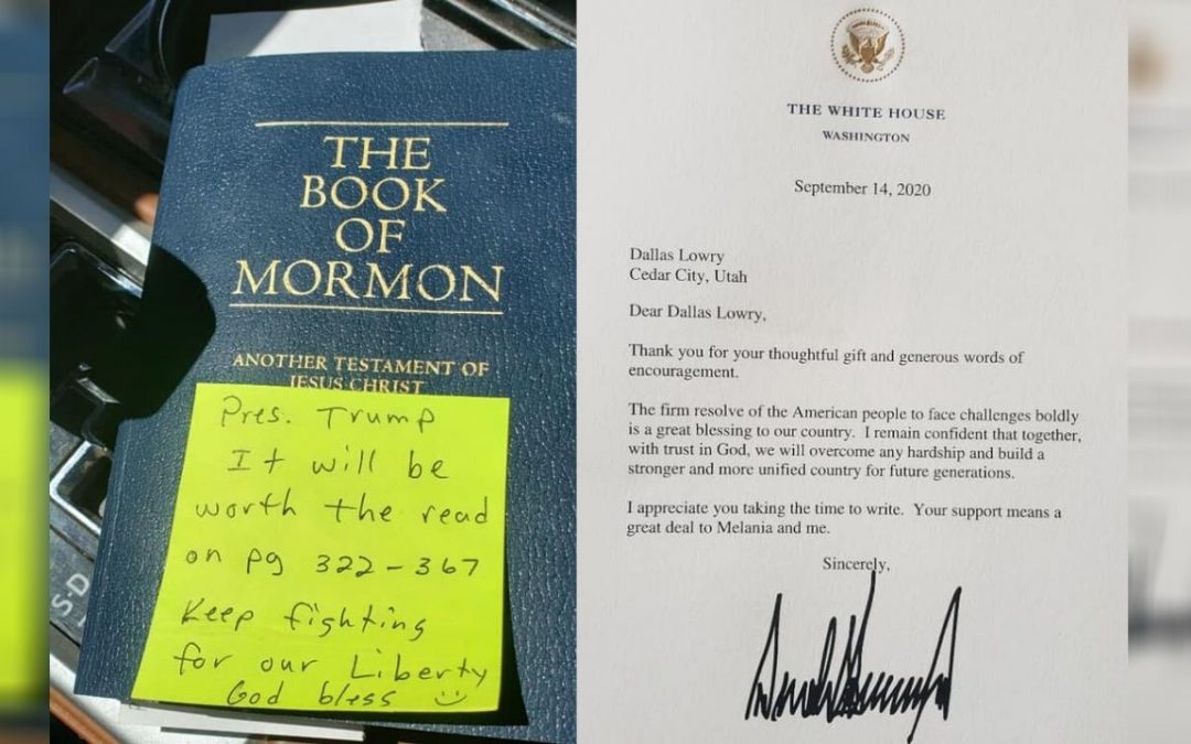 Trump Sends Thank You Letter to Church Member After He Received a Copy of the Book of Mormon