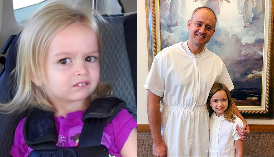 The girl from the famous meme got baptized to the Latter-day Saint Church
