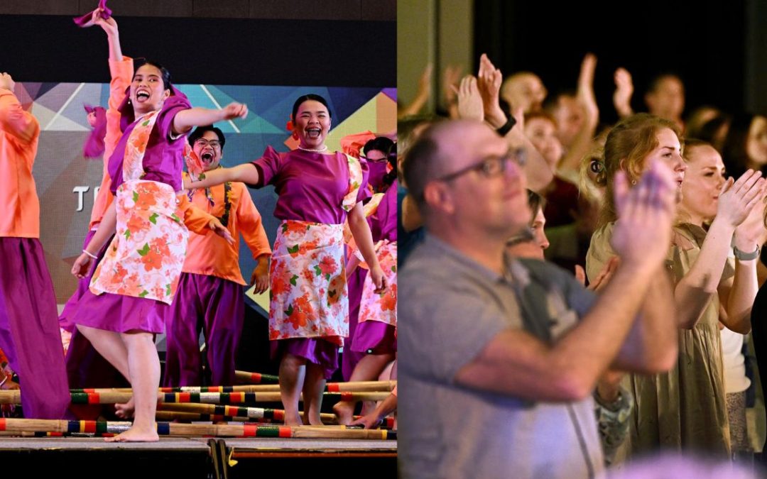 Philippines surprise TabChoir with a cultural performance during their welcome dinner