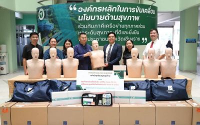 Church of Jesus Christ donates CPR mannequins and AED trainers to Chiang Rai health office